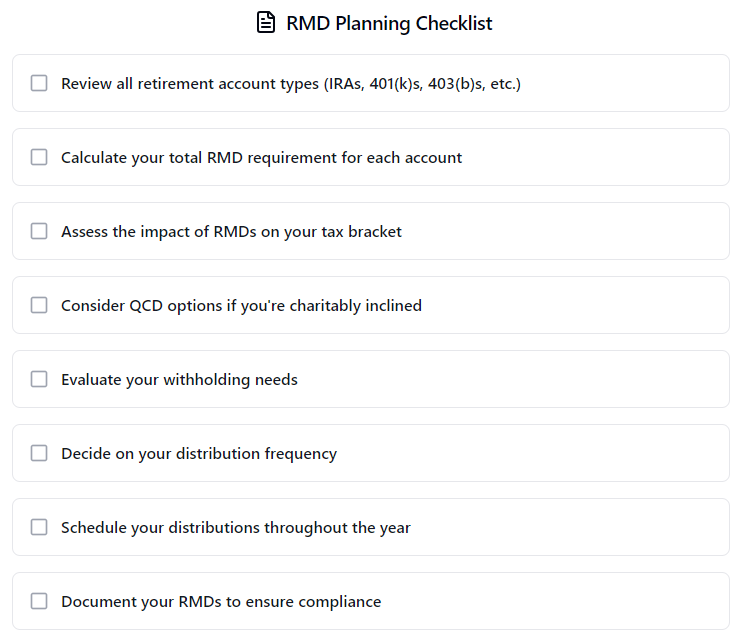 RMD Planning Checklist